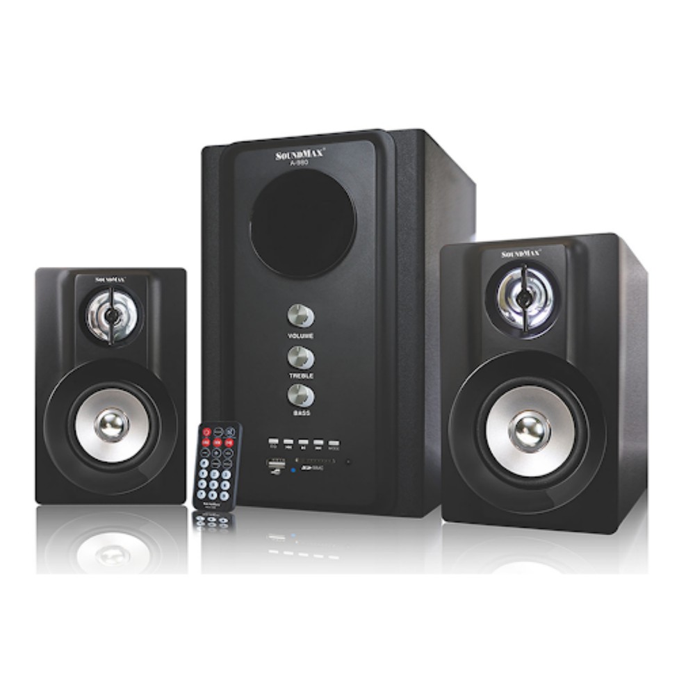 [Mã ELMALLCOIN hoàn 8% xu đơn 499K] Loa 2.1 SoundMAX A980 (Đen) Hàng chính hãng new 100%