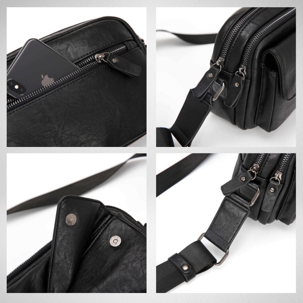 Túi đeo chéo nam nữ,Da Pu cao cấp,Size: 23x16x7 cm ,Chống thấm nước -Kiểu dáng trẻ trung, cá tính - 𝑰𝑩𝑨𝑮