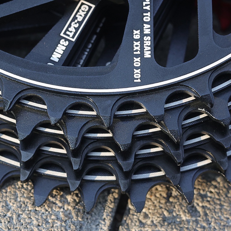 Vòng Xích Xe Đạp Leo Núi 3mm Bằng Hợp Kim Nhôm CNC Màu Đỏ Đen