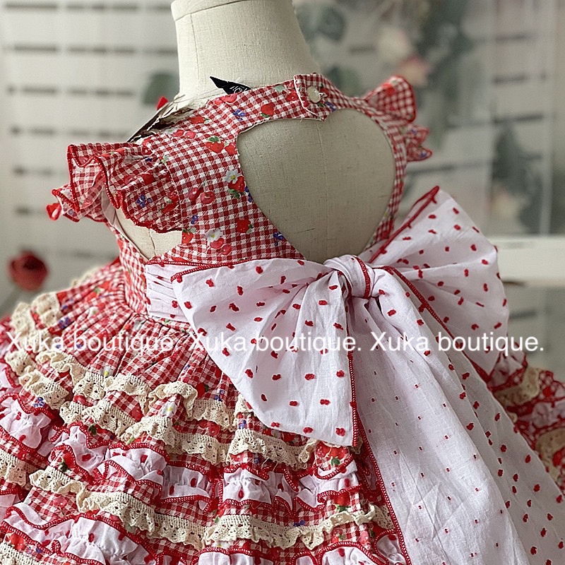 Váy Công Chúa Mùa Hè Cao Cấp Bé Gái - Hoạ Tiết Dâu Tây Lolita Mới 2022
