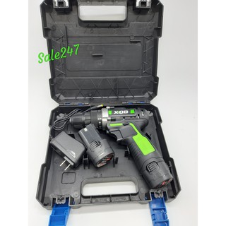 BỘ MÁY KHOAN PIN XOD 12V 2 TỐC ĐỘ ( kèm 2pin)