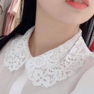 Cổ áo ren + Bâu áo + Lá cổ