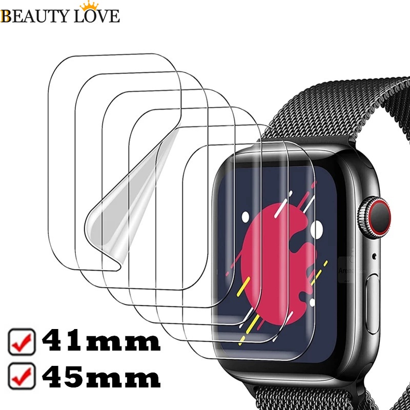 Miếng Dán TPU Trong Suốt Bảo Vệ Mặt Đồng Hồ Apple Watch Series 7 / 6 / 5 / 4