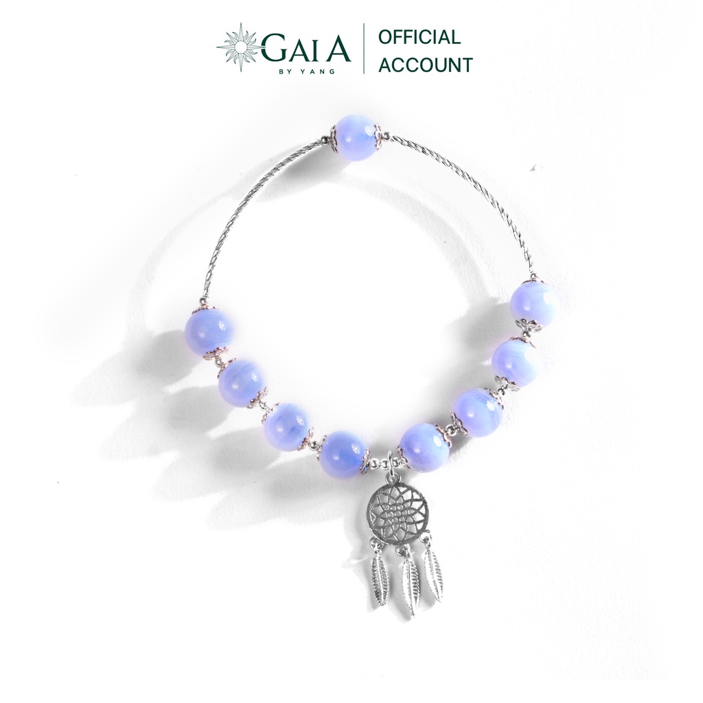 Vòng kiềng đá Chalcedony xanh - GaiA by Yang