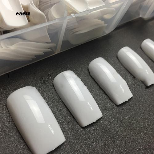 Set 500 móng tay giả màu trắng chuyên dụng cho nữ