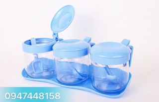 Bộ 3 lọ thuỷ tinh đựng gia vị