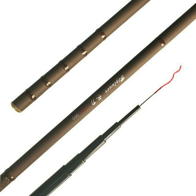 Bộ Cần Câu Cay Trúc Nâu Dài 2m7, 3m6, 4m5, 5m4, 6m3 tặng kèm 1 ốp cần