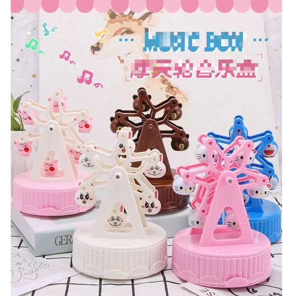 Mô hình âm nhạc đu quay Hello-Kitty và những chú mèo dễ thương cho bé gái
