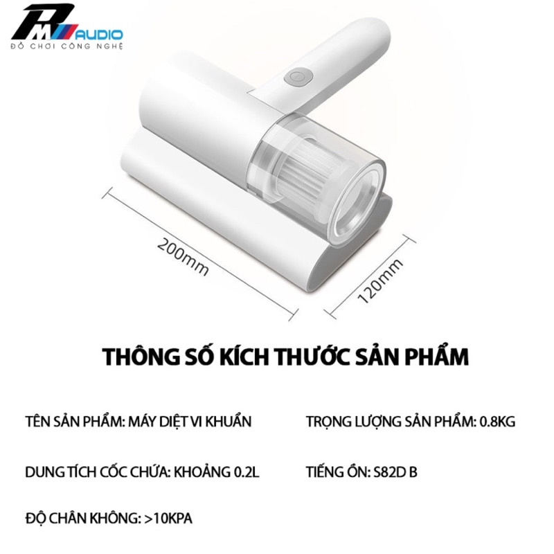 Máy hút bụi mini cầm tay hút bụi giường nệm rèm cửa thảm sofa phòng khách bụi mịn không dây sạc pin có tia UV khử khuẩn