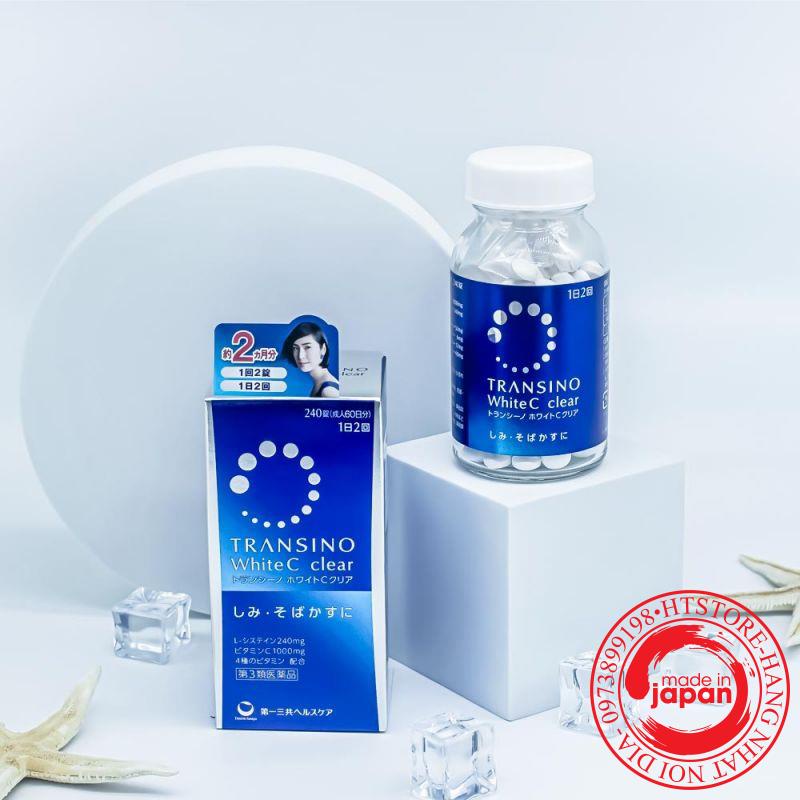 Transino White C Clear-Dưỡng Trắng, giảm nám, tàn nhang-Hàng Nhật Chuẩn