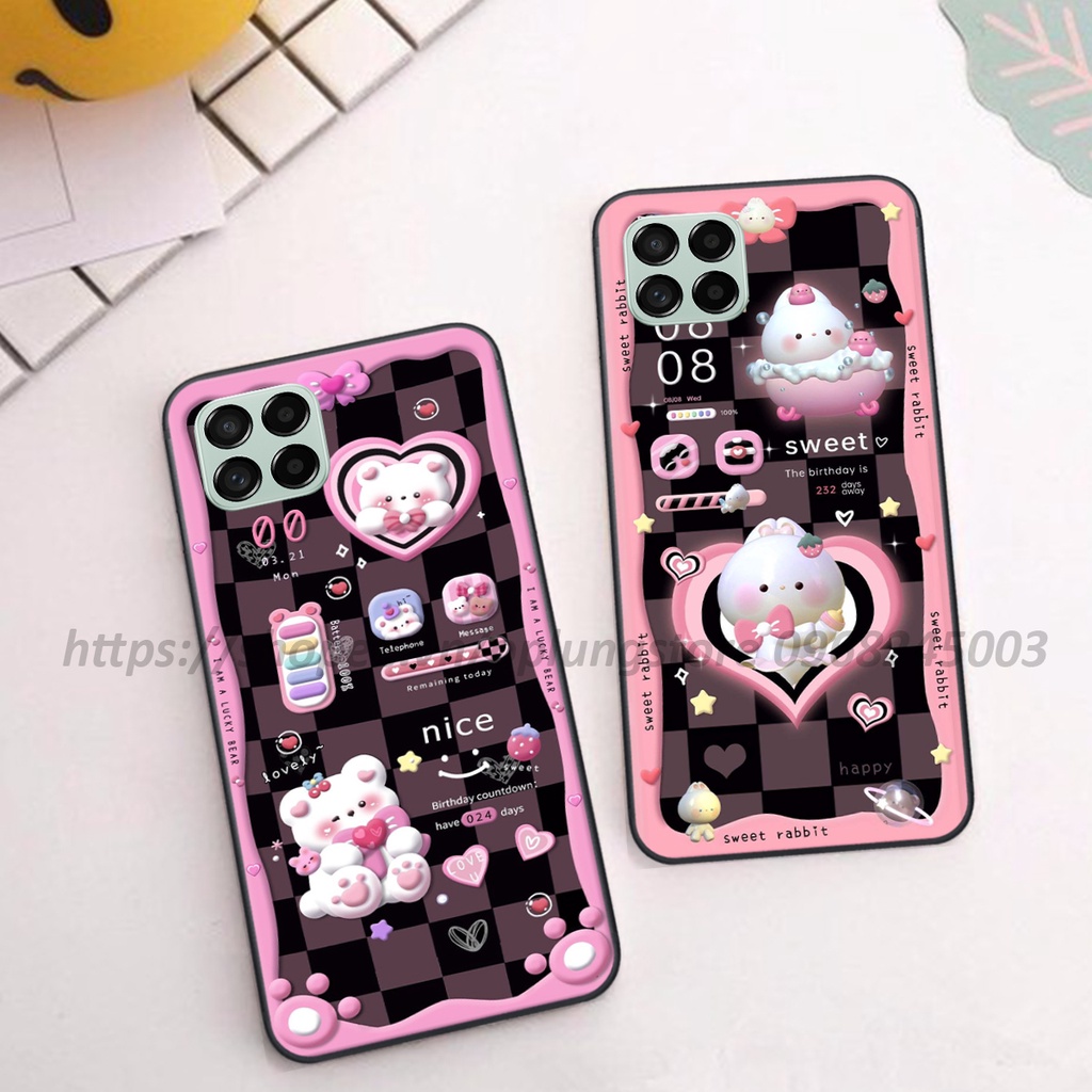 Ốp lưng Samsung M33 / M53 / M32 / M62 in hình 3D gấu,thỏ cute dễ thương