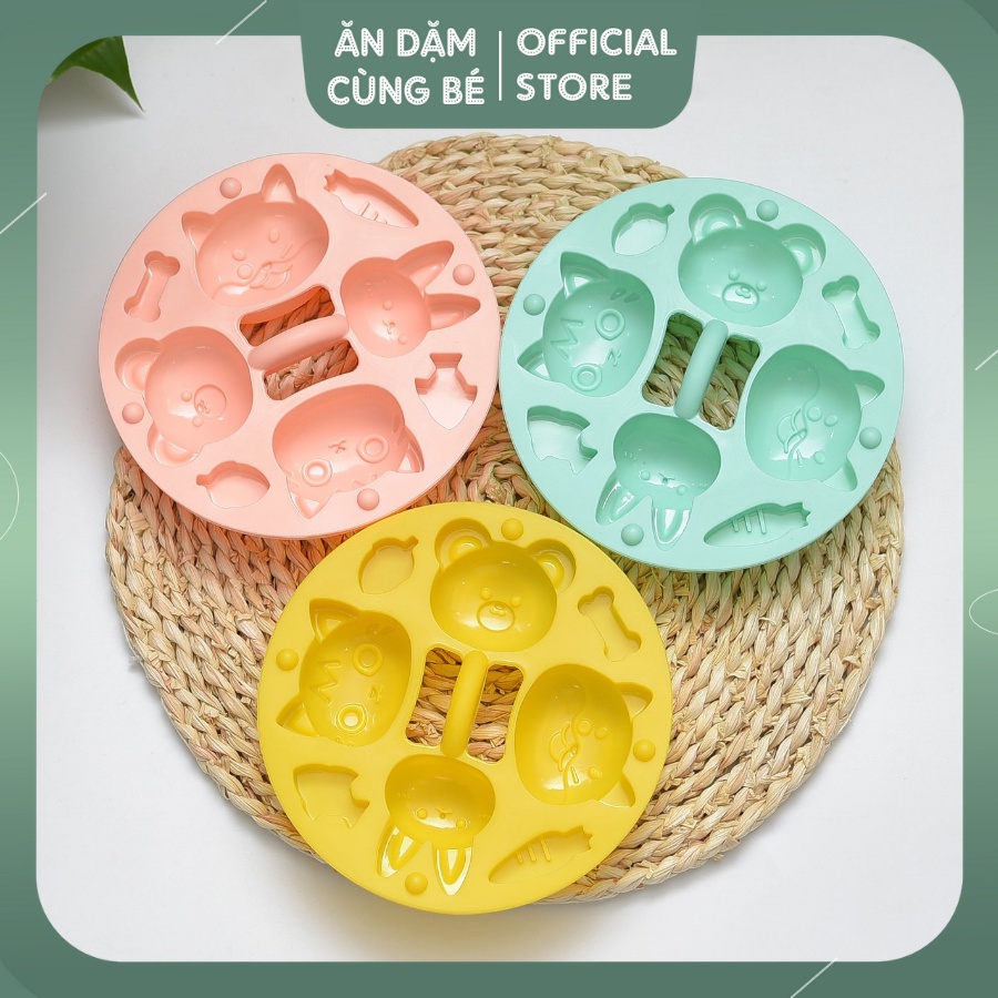 Khuôn silicon nướng hấp làm bánh flan đậu hũ non khuôn rau câu cho bé ăn dặm có nắp ANBE VIỆT NAm kiểm định an toàn KHB1