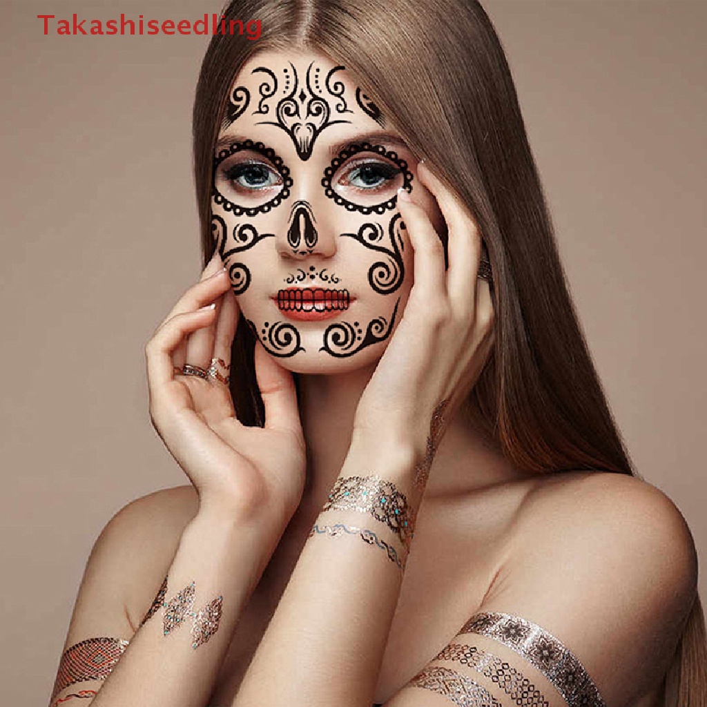 1 Tờ Hình Xăm Dán Mặt Và Cơ Thể Chủ Đề Halloween 2023