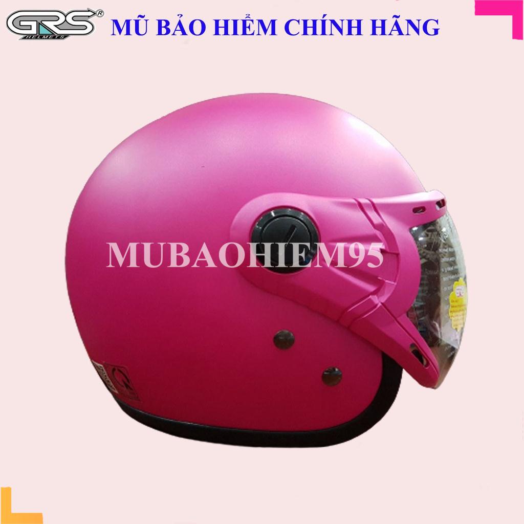 ♥️ Shop Uy Tín ♥️Mũ bảo hiểm 3/4 có kính GRS A368k,mũ trùm tai