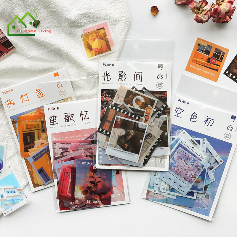 Set 40 Sticker Dán Trang Trí Phong Cách Cổ Điển Với 4 Mẫu Khác Nhau