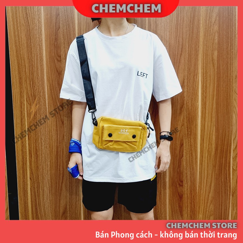 [NHẬN QUÀ NGAY] Áo thun unisex LEFT tay lỡ form rộng phong cách Hàn Quốc màu basic đen trắng CC26