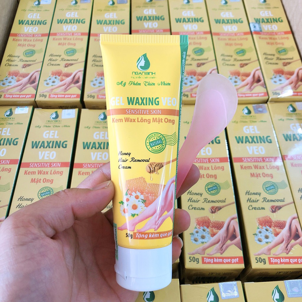 Gel Waxing Veo, Kem Wax Lông Mật Ong,Kem Tẩy Lông Ngân Bình,Kem Triệt Lông  50gr tặng kèm que gạt | BigBuy360 - bigbuy360.vn