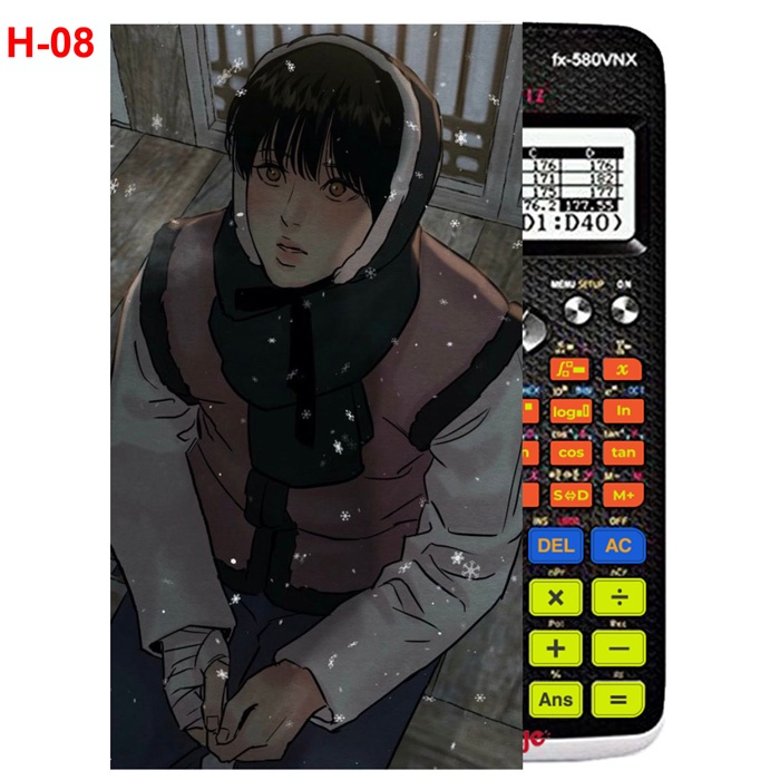 Decal Máy tính CASIO fx570, fx580...anime Dạ Ký -painter of the night