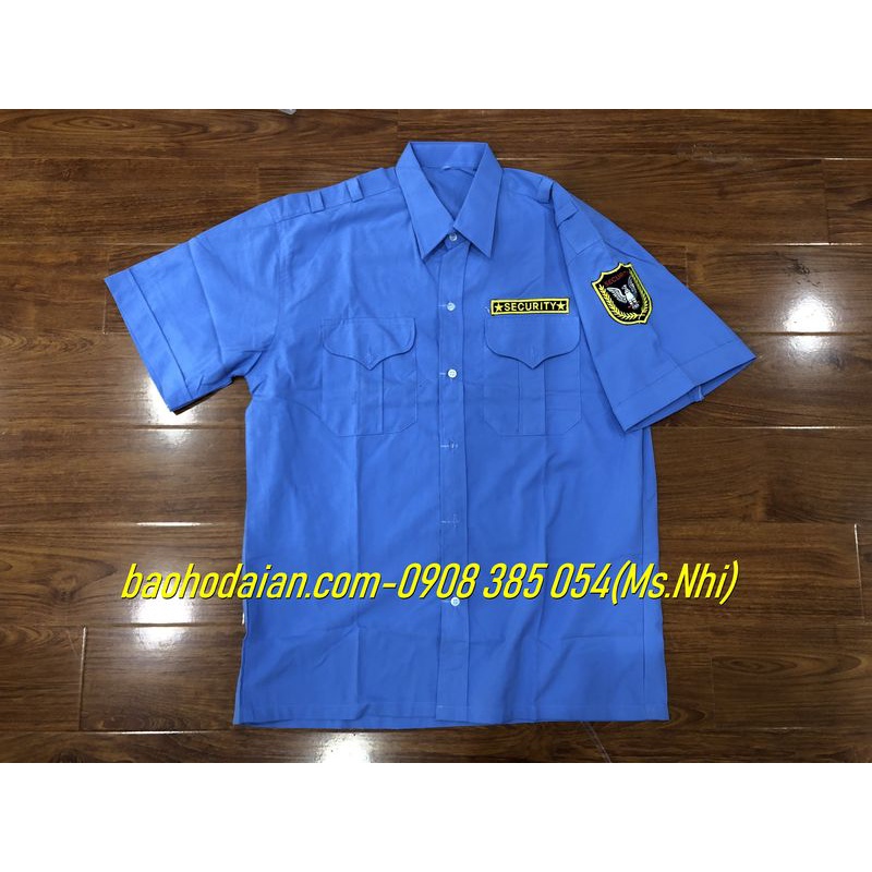 Áo bảo vệ ngắn tay vải Kate Ford cao cấp kèm 2 logo- Hình thật