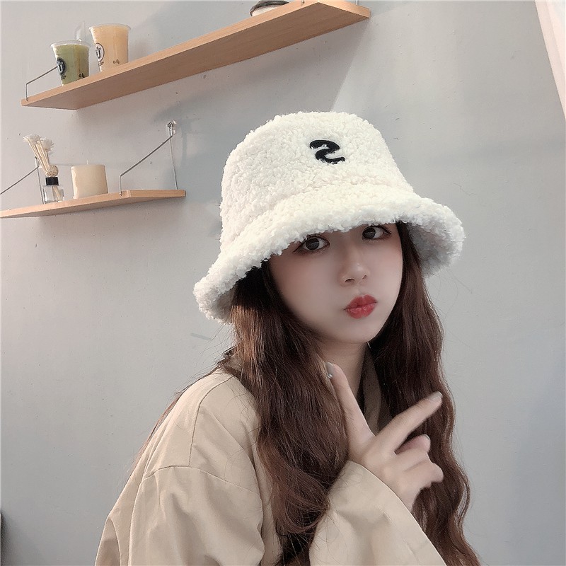 Nón len lông cừu hoạ tiết chữ tiếng anh thời trang thu đông sành điệu cho nữ