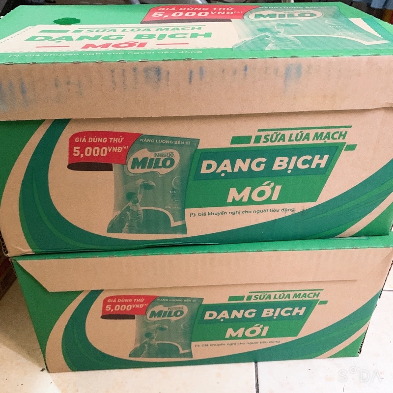 Thùng 48 bịch sữa uống MiLo ( mẫu mới )