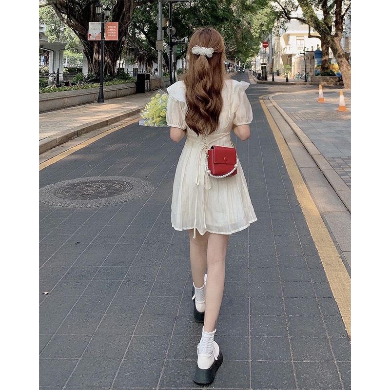 [STORY] Đầm tơ cổ V bèo vai D1001 | BigBuy360 - bigbuy360.vn