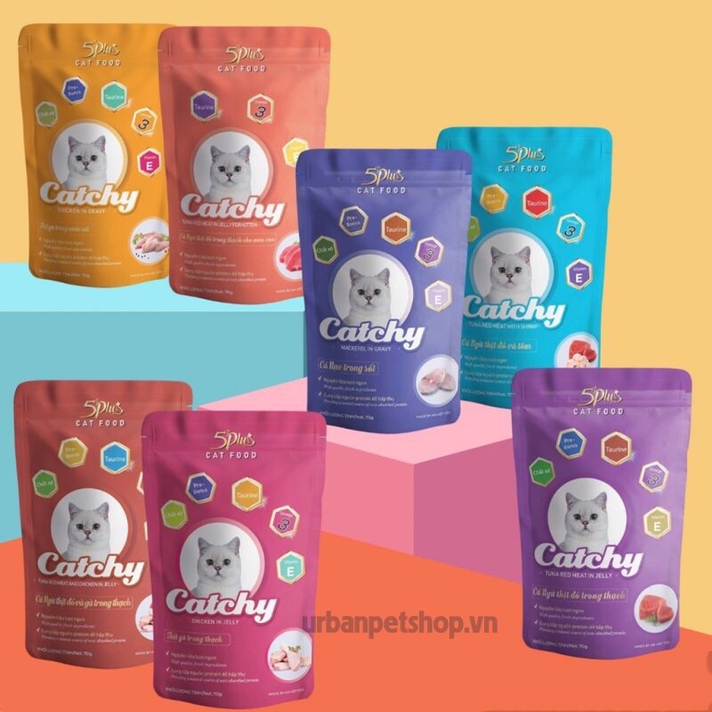 𝗨𝗿𝗯𝗮𝗻_[70g] PATE 5PLUS CATCHY - PATE CHO MÈO