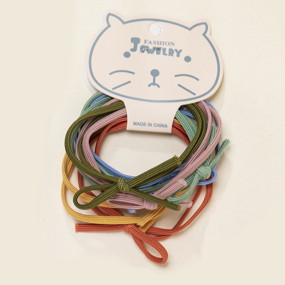 Set 6 Dây Cột Tóc Đơn Giản Phong Cách Hàn Quốc