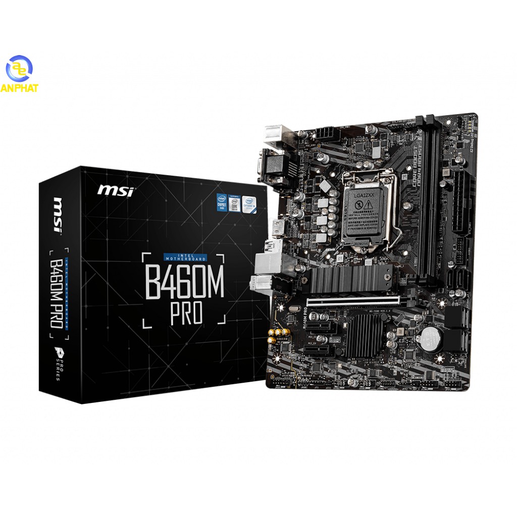 Mainboard MSI B460M PRO (Intel B460, Socket 1200, m-ATX, 2 khe RAM DDR4)