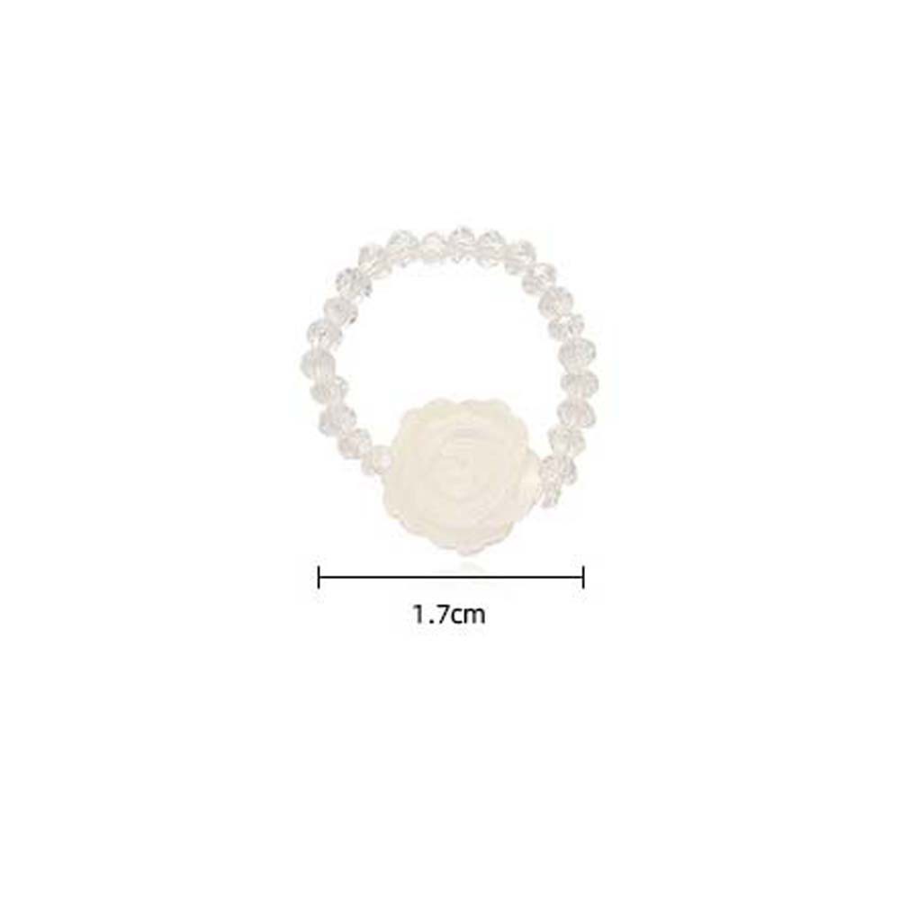 Vòng cổ/Nhẫn thun thiết kế bông hoa đơn giản trang nhã Hàn Quốc cho nữ