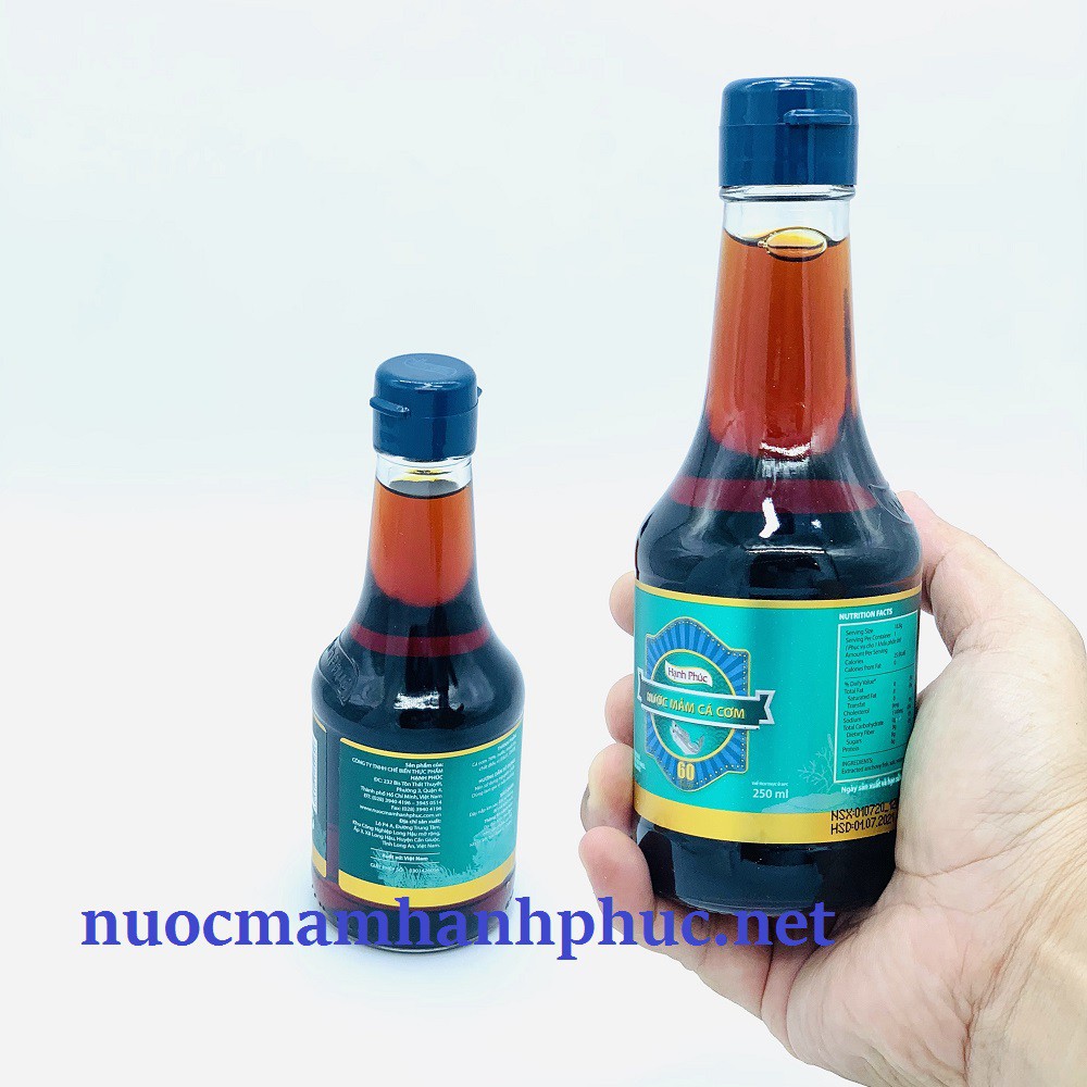 [Combo 2 chai] Nước mắm Hạnh Phúc 60 độ đạm chai 250ml