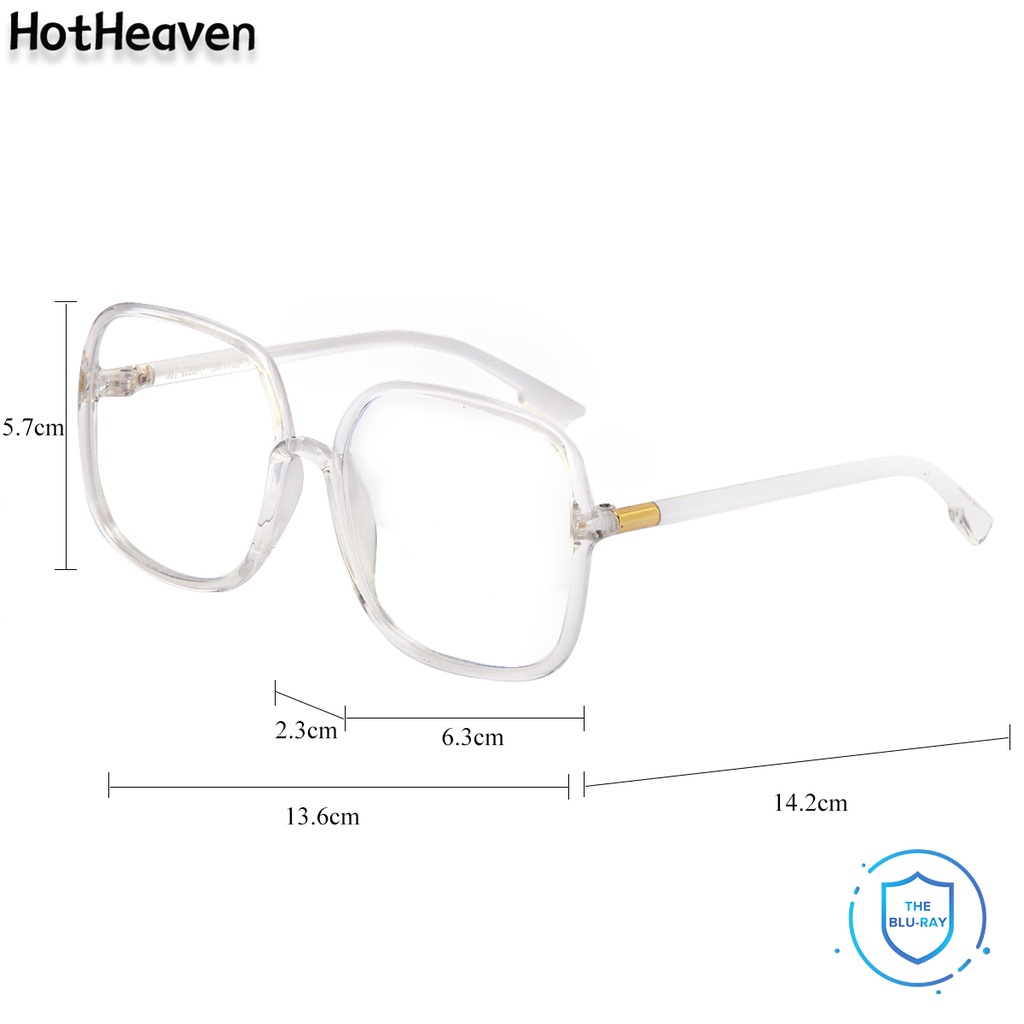 Mắt Kính Gọng Vuông Màu Trắng Chống Bức Xạ Ánh Sáng Xanh Thời Trang Cho Nam Và Nữ