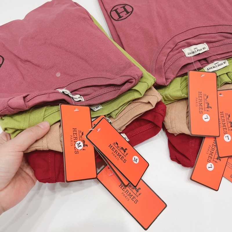 APN93 -  ÁO PULL CỘC TAY THÊU CHỮ H 4 MÀU CHO NỮ