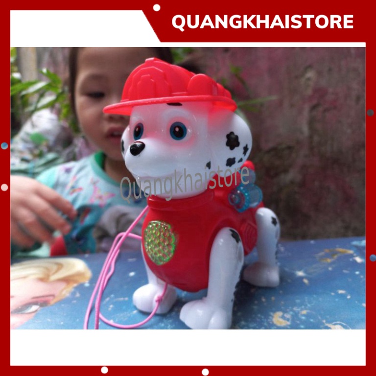 Chó cứu hộ  biết đi biết chạy có đèn nhạc đồ chơi trẻ em kiêm đèn lồng trung thu cho bé