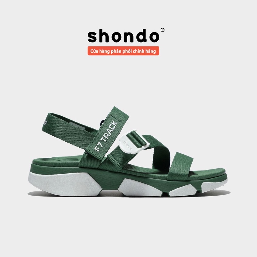 [Mua Kèm Áo Thun 0Đ] Giày Sandals SHONDO F7 Chính Hãng - F7T0042 Track xanh mint đế trắng