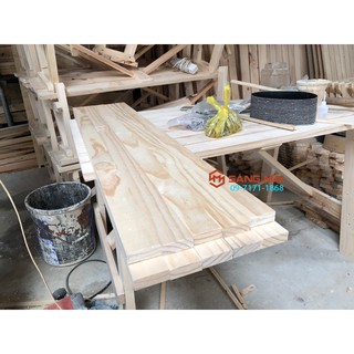 Thanh gỗ thông 2cm x 5cm x dài 1m2 + láng mịn 4 mặt