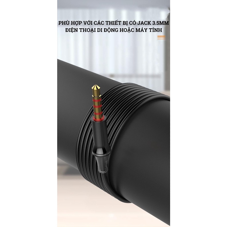 Tai nghe nhét tai mẫu mới có dây ,có mic đàm thoại EOR X12 | Tai nghe chuyên dụng điều khiển bằng 1 nút bấm - Anphustore