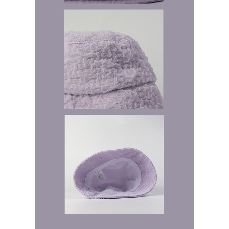 Nón Tai Bèo Chống Nắng Màu Tím Trơn Thời Trang Hàn Quốc Cho Nữ