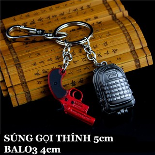 Combo Móc Khóa Sung Gọi Thính + Balo 3 PUBG