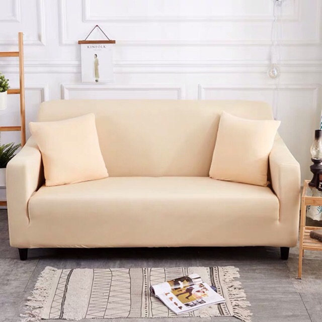 VẢI GA BỌC SOFA màu kem sữa cho ghế sofa L sofa 1,2,3,4 chỗ