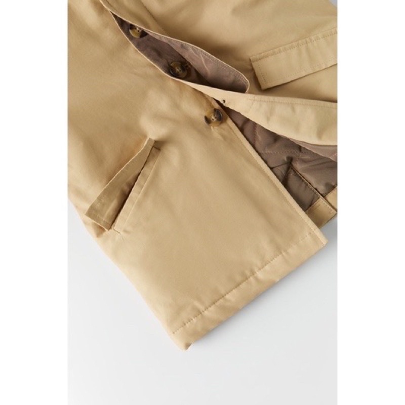 Áo măng tô chần bông có mũ cho bé