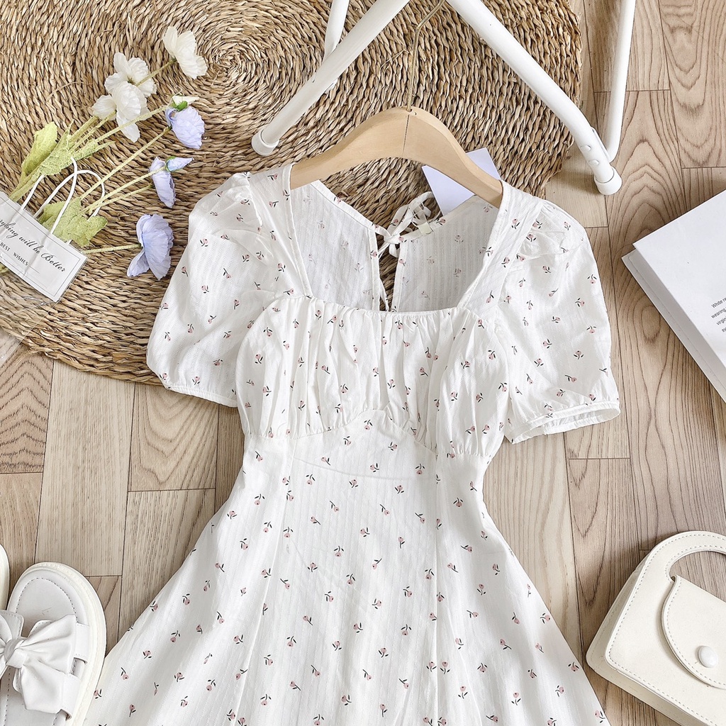 Váy thô hoa vân nơi tiểu thư đủ size kèm ảnh thật trải sàn