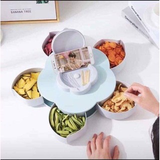 Hộp đựng mứt xoay 5 cánh