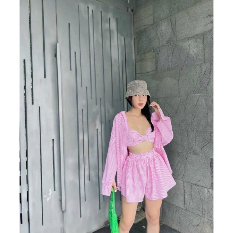 Set đi biển bigsize / set 3 món kèm bra nơ bigsize