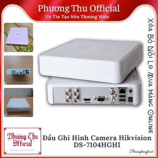 Đầu Ghi Hình Camera Hikvision DS-7104HGHI,Cổng xuất hình ảnh HDMI & VGA 1080P đồng thời hỗ trợ ổ cứng (Tối đa 6tTB/ổ)