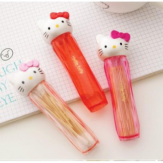 Hộp đựng tăm / bông tăm mini hình Hello Kitty
