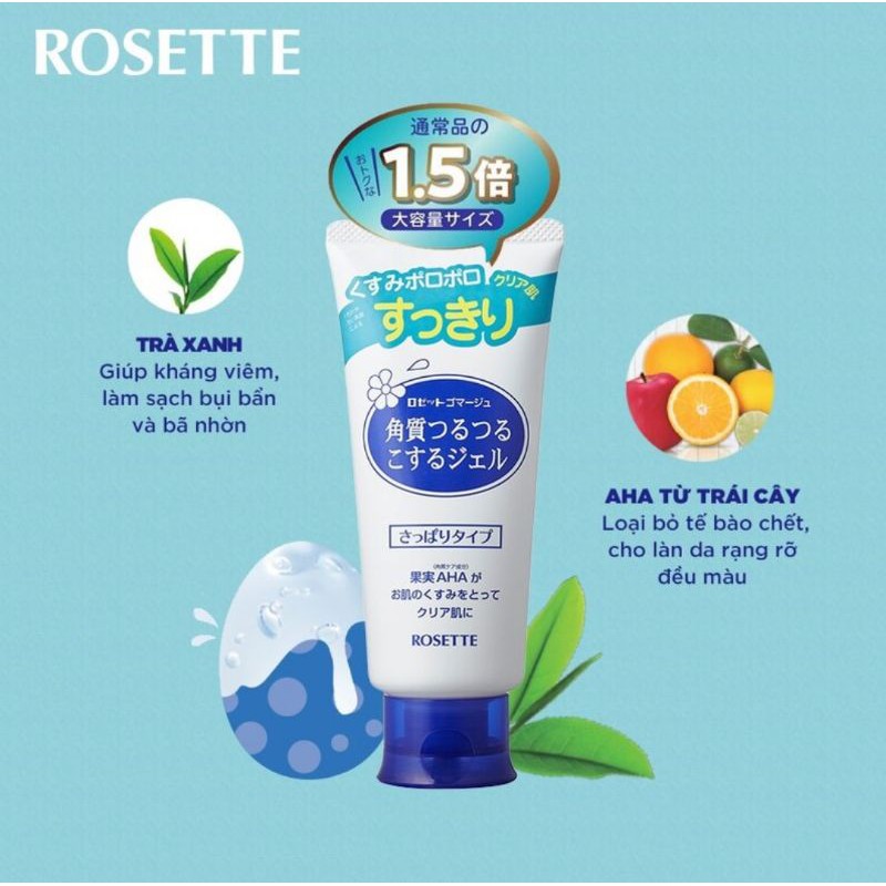 Tẩy Tế Bào Chết Rosette Peeling Gel Nhật Bản Tẩy Tế Bào Chết Da Mặt 120g Đứng Số 1 Bình Chọn Cosme tại Nhật