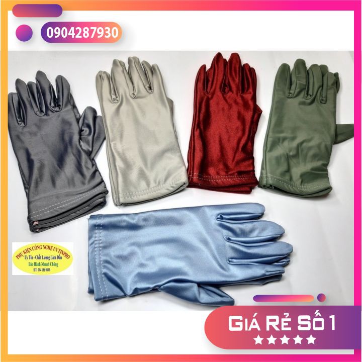 Găng tay chống nắng nữ 2 lớp dày dặn chất liệu thun mát co dãn 4 chiều - Găng tay chống nắng mùa hè 2021
