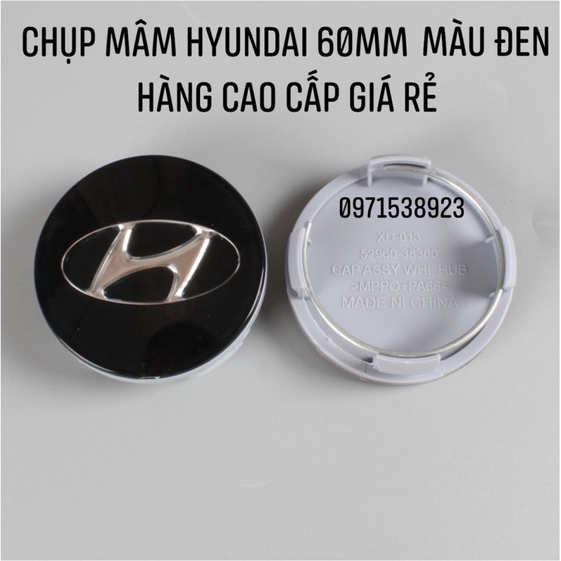 CHỤP MÂM HYUNDAI KÍCH THƯỚC 60mm có 3 màu cao cấp