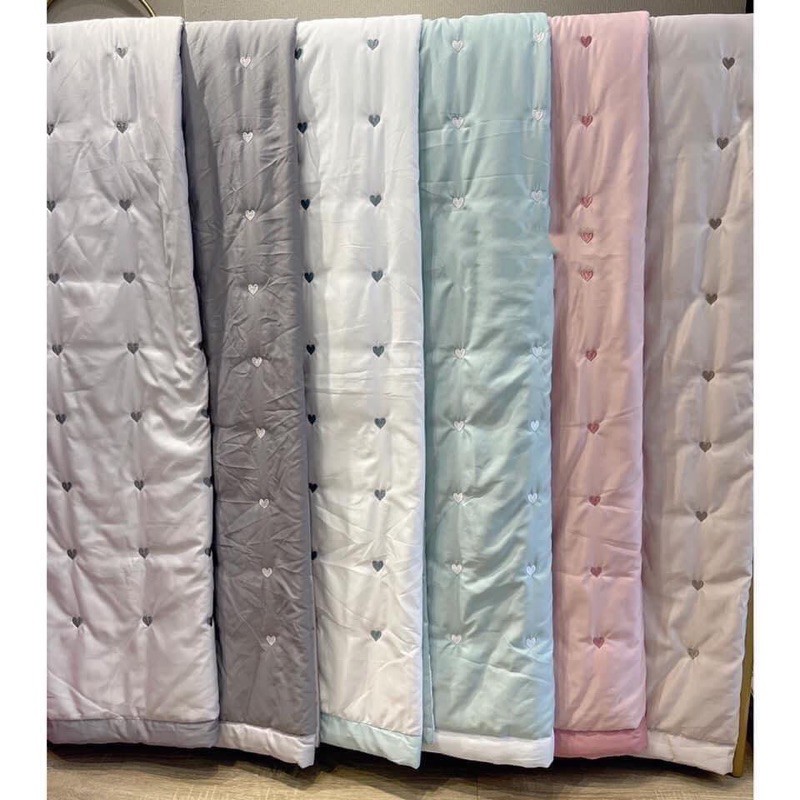 Chăn Lụa thêu tim siêu mềm mát, đáng yêu nhập khẩu loại 1